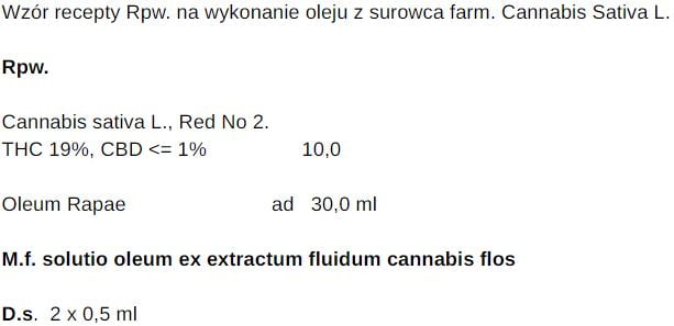 wzor recepty na olej