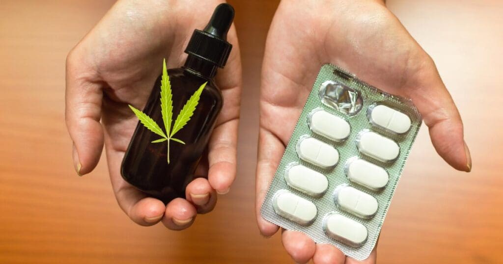 olej z medycznej marihuany i tabletki