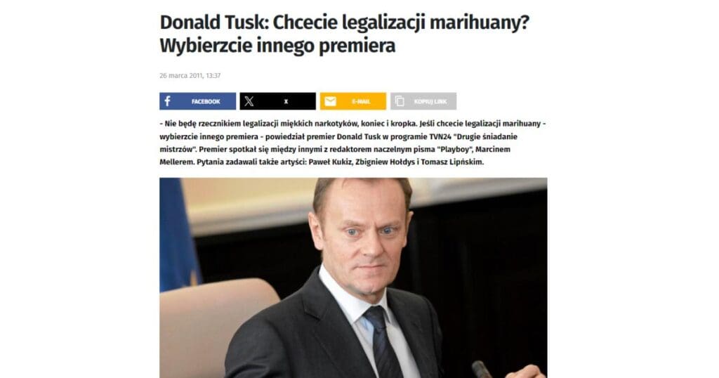 Donald Tusk o marihuanie
