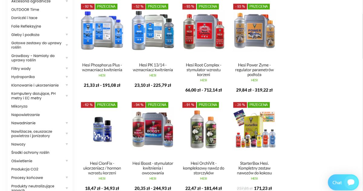 oferta nawozów firmy Hesi