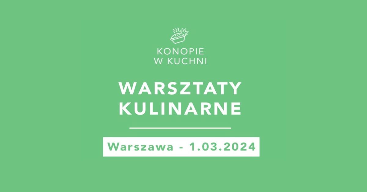 plakat reklamujący wydarzenie kuchnia konopna