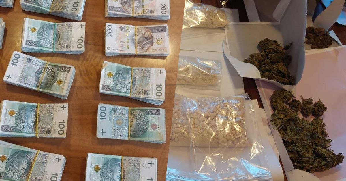 narkotyki i pieniądze zatrzymane przez policję