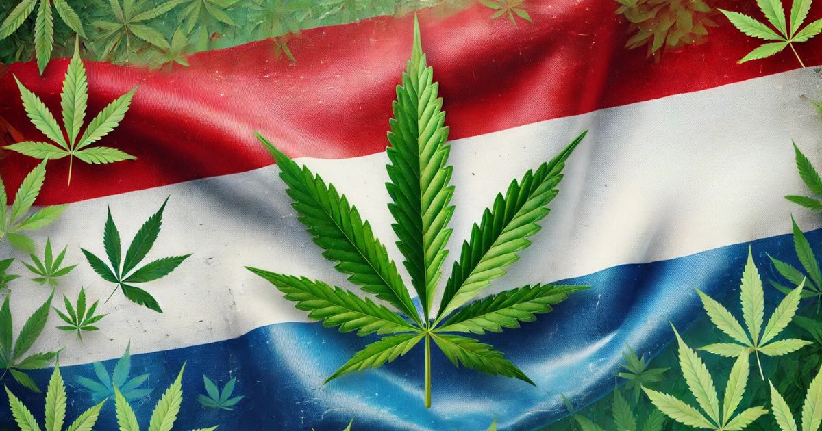 flaga holandii i konopie