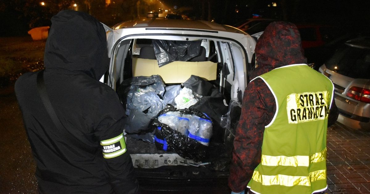 strażnicy graniczni zatrzymujący transport z marihuaną